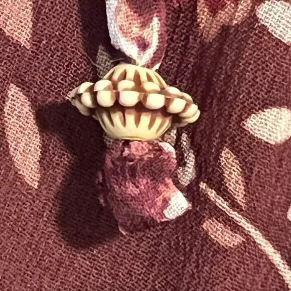 Knox Rose Maxi Dress Tiered Floral Print Mixed Print Strappy Burgundy XS Prairie - Picture 7 of 14